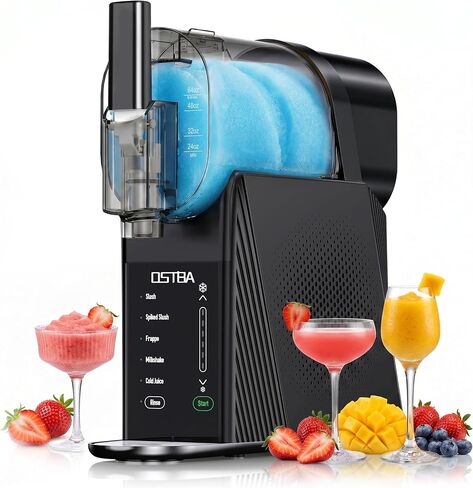 OSTBA 88oz Soft Serve Ice Cream Machine, No Ice Needed Slushie Maker | Self-Cleaning, Family Size, 6 Modes Slushie and Ice Cream Machine for Soft Serve, Sorbet, Margaritas, Frappés, Milkshakes in Saudi Arabia
