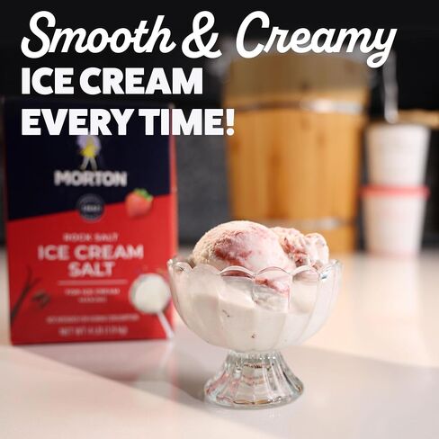 Morton Ice Cream Salt, Rock Salt for Ice Cream Maker, 4 Pounds, Pack of 4 | For icecream maker machine, sprinkle over ice to cool cans or bottles quicker, salt crystals, ice cream salt rock in Saudi Arabia