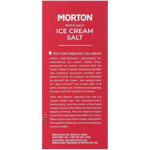 Morton Ice Cream Salt, Rock Salt for Ice Cream Maker, 4 Pounds, Pack of 4 | For icecream maker machine, sprinkle over ice to cool cans or bottles quicker, salt crystals, ice cream salt rock in Saudi Arabia