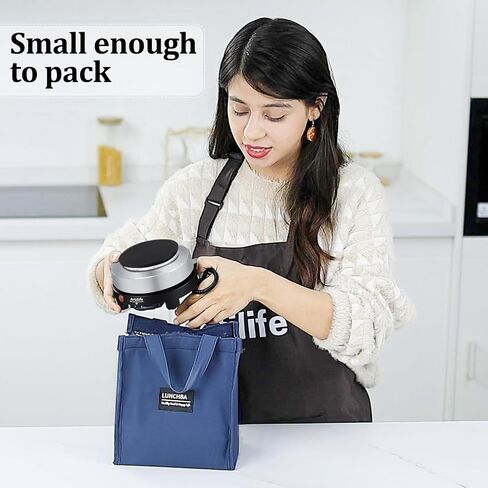 Artilife 500W Mini Electric Hot Plate - Moka Pot Special, 110V Compact RV Camping Stove, 4" Cast Iron Burner for Coffee, Low Wattage Portable (Silver) in Kuwait
