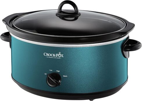 Crock-Pot 7-Quart Manual Slow Cooker, Family Size Serves 8+ People & Fits 6-lb Roast, Removable Stoneware with Warming Setting, Dishwasher Safe for Easy Cleanup, Stainless Steel in Saudi Arabia