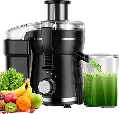 Juicer Machine, 500W Centrifugal Juicer Extractor, 3" Wide Feed Chute for Fruit Vegetable, Juice Maker with 3-Speed Setting, High Yield Juicer Included Cleaning Brush for Easy to Clean in Saudi Arabia