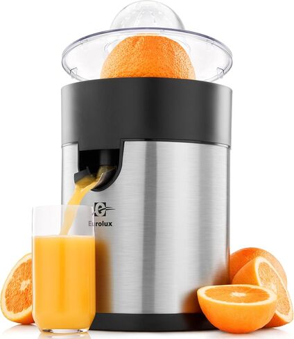 Eurolux Electric Orange Juicer, Sleek Effortless Citrus Juice Squeezer for Lemon, Lime, Grapefruit | Powerful Motor, Easy to Clean, Removable Dishwasher-Safe Parts in Saudi Arabia