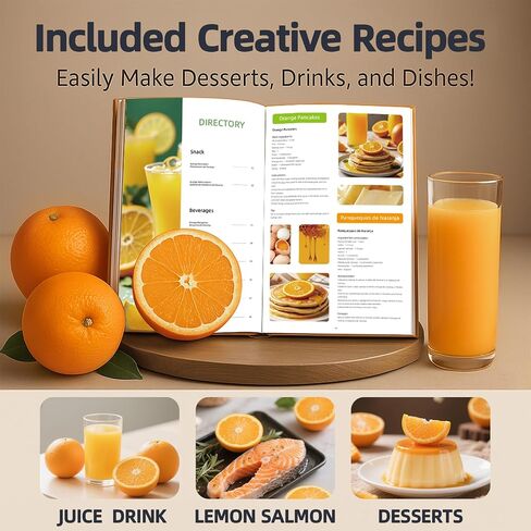 Keerain Electric Orange Juicer, Hand-Free Citrus Juicer Machine with Cleaning Brush, High-Performance Automatic Juice Squeezer for Oranges, Lemons, and Limes, Easy to Clean & Use in Saudi Arabia