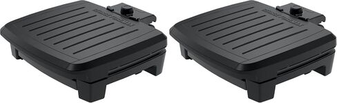 George Foreman Fully Submersible 4-Serving Grill | Dishwasher-safe grill with fast preheat, adjustable hinge and durable nonstick coating for family meals. in Saudi Arabia