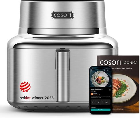 Cosori TurboBlaze Air Fryer, 9-in-1, 6 Qt, PFAS-Free Ceramic Coating | 90°–450°F, 5 Level Fan Speeds, 9 in 1 Air Fry, Roast, Bake, Broil, Dry, Frozen, Proof, Reheat, Keep Warm, Safety lock, 1725W in Saudi Arabia