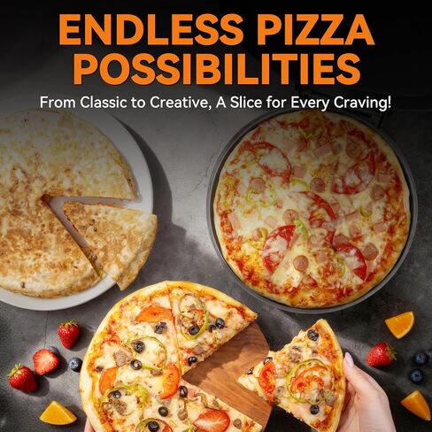 Baker’s Friend Pizza Maker Electric with Temperature Control, Indoor Quesadilla Maker, 12 Inch Electric Pizza Maker Machine for Home, Pizza Cooker, 1400W, Graphite in Saudi Arabia
