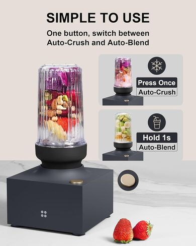 iCucina Cubetto 1000W Compact Personal Blender & Aromatics Tool – Minimalist Mixer for Frozen Drinks, Smoothies and Shakes, with To-Go Cups & Airtight Spice Storage, BPA-Free, Cloudy White in Saudi Arabia