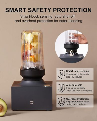 iCucina Cubetto 1000W Compact Personal Blender & Aromatics Tool – Minimalist Mixer for Frozen Drinks, Smoothies and Shakes, with To-Go Cups & Airtight Spice Storage, BPA-Free, Cloudy White in Saudi Arabia