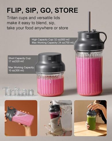 iCucina Cubetto 1000W Compact Personal Blender & Aromatics Tool – Minimalist Mixer for Frozen Drinks, Smoothies and Shakes, with To-Go Cups & Airtight Spice Storage, BPA-Free, Cloudy White in Saudi Arabia