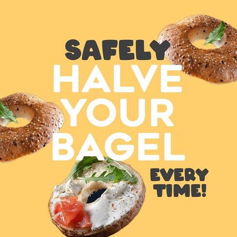 Bagel Slicer, Durable Kitchen Gadgets. Bagel Cutter with Knife for All Bagel Sizes, Dishwasher-Safe Bagel Cutter Slicer for Home, Bakeries, Coffee Shops, & more. (White) in Saudi Arabia