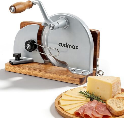 CUSIMAX Manual Bread Slicer for Homemade Sourdough Bread,Hand Crank Bread Slicer with Adjustable Thickness and Stainless Steel Blade,Upgrade Foldable Manual Bread Cutter in Saudi Arabia