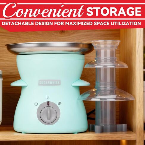 SugarWhisk 3 Tier Mini Chocolate Fountain Machine, Easy to Use & Clean, Great for Parties, Events & Weddings, 22 Oz Capacity, Aqua in Saudi Arabia