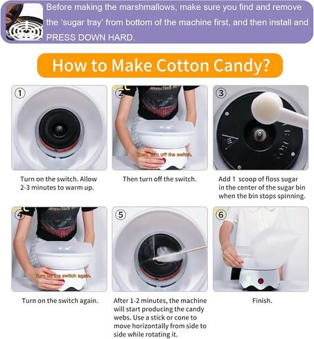 Cotton Candy Maker for Christmas Gifts, Birthday Party, Easy to Use & Clean in Saudi Arabia
