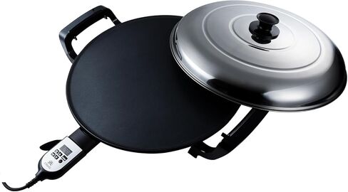 Ethniq 18.5" Electric Griddle for Ethiopian Injera, Somalian Anjero, Crepe, Lefse, Mogogo, Mitad, Pancake Teff Injera Maker - Adjustable Digital Heat Control - Non-Stick Surface - in Saudi Arabia