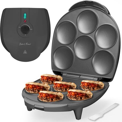 Baker's Friend Electric Arepas Maker with Browning Control, Mini Pancakes Maker, Pancake Maker Pan, Tostiarepa, Makes Arepas, Corn Patties, Mini Pancakes, Breakfast Sandwiches, Fried Eggs, Graphite in Kuwait