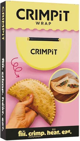 CRIMPiT Large Tortilla Sealer - For 10-12" Flour Tortillas | Make Sealed Tacos, Quesadillas, Burritos & More | Mess-Free Meals in Seconds | BPA-Free, Dishwasher Safe | Made in UK & USA in Saudi Arabia