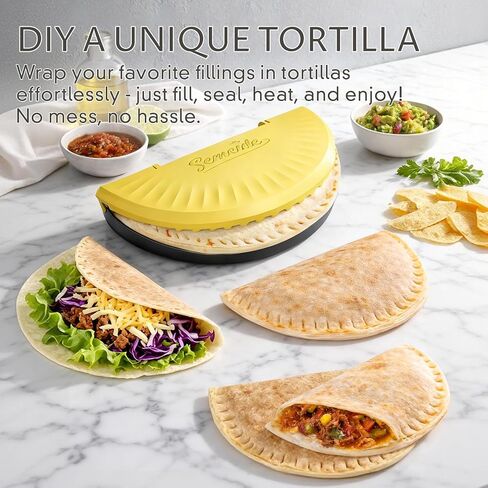 Tortilla Crimper, Tortilla Sealer, 10-12"IN Flour Tortilla Press | BPA-Free, Dishwasher Safe, Heavy Duty Taco, Quesadilla & Empanada Maker, Tortilla Wrap Sealer, Cutter for Burritos & Sandwiches in Saudi Arabia