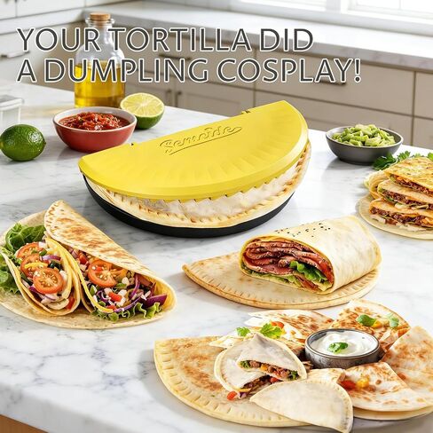 Tortilla Crimper, Tortilla Sealer, 10-12"IN Flour Tortilla Press | BPA-Free, Dishwasher Safe, Heavy Duty Taco, Quesadilla & Empanada Maker, Tortilla Wrap Sealer, Cutter for Burritos & Sandwiches in Saudi Arabia