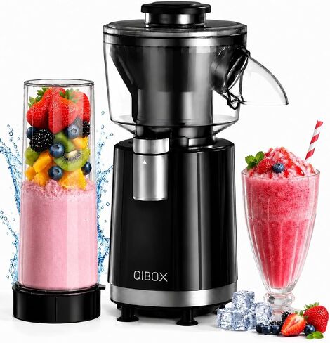 QIBOX 2-in-1 Snow Cone Machine & Smoothie Blender | 700W Electric Ice Shaver for Home Kitchen | Perfect for Kids' Birthday Parties, Summer BBQs & Daily Breakfast Smoothies in Saudi Arabia