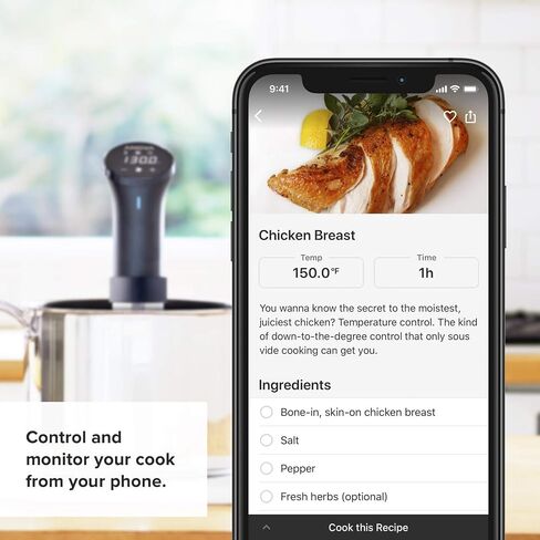 أنوفا ،Culinary Sous Vide ،طباخ دقيق 2.0 (واي فاي) ،1000 واط in Kuwait