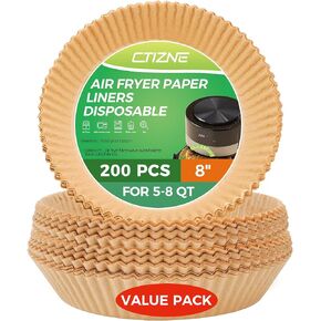 CTIZNE 420Pcs Air Fryer Liners Disposable 8 Inch Square for 5-8 Qt Basket | Bulk Pack | Food Grade | 428°F Heat-Resistant | Grease-proof Air Fryer Parchment Paper Liners for Less Cleanup in Saudi Arabia