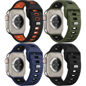 Sport Bands 6-Pack Compatible with Apple Watch Ultra 3/2 Band 49mm 46mm 45mm 44mm 42mm, Wide Soft Silicone Wristbands Waterproof Strap Men for iWatch Series 11 10 9 8 7 6 5 4 3 SE Ultra in Saudi Arabia