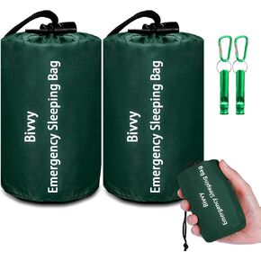Emergency Sleeping Bag Survival Bag, Cymuber Portable Waterproof Thermal Bivy Sacks Tac Bivvy Bags,Camping Mylar Sleeping Bag Survival Gear Emergency Blankets Survival Shelter in Saudi Arabia