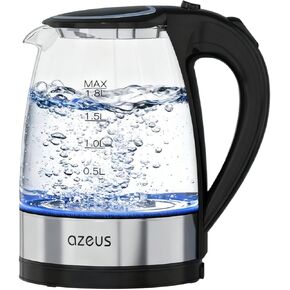 AZEUS Electric Kettle 1500W Tea Kettle, 1.8L Large Capacity with Auto Shut-Off and Boil-Dry Protection, BPA-Free in Saudi Arabia