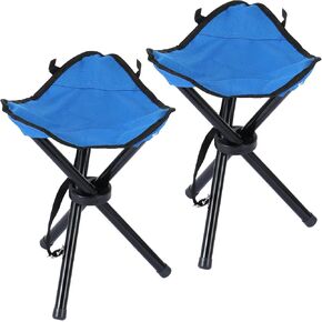 2PCS Portable Folding Camping Stool,Travel Outdoor Tripod Seat,Black Folding Camping Chairs for Camping Party Picnic Beach Garden Lawn Walking Hiking in Saudi Arabia