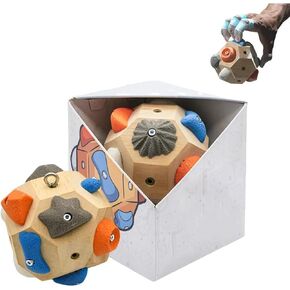 Boulder Block Rock Climbing Grip Trainer - 12 Unique Resin Holds with Color-Guided Training Paths, Premium Wood Finger Strength Trainer for Climbers, Portable Bouldering Gift for Men & Women in Saudi Arabia