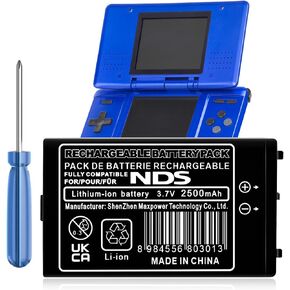 1 Pack NTR-003 Battery, 2026 New Upgraded (2500mAh) Li-ion Replacement Battery for Nintendo DS NDS Game Console NTR-001 Battery, with Repair Tool Kit (Not for DSi, DSi XL, DSi LL) in Kuwait