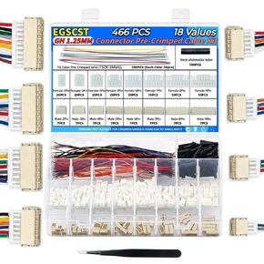 GH 1.25mm JST Connector Kit - 180 Pre-Crimped Silicone Wires for Pixhawk 6C/6X, Flight Controller, GPS, Telemetry | 2/3/4/5/6/7/8/9 Pin Housing and Plug Adapter Cables in Saudi Arabia
