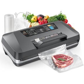 Vacuum Sealer Machine, 230W 95KPa Food Sealer Built-in Cutter & Bag Storage | Upgraded 10-in-1, Double Heat Seal for Dry & Moist Food, Easy-Lock Handle, Vacuum Hose, Includes 1 Roll + 10 Pre-cut Bags in Saudi Arabia