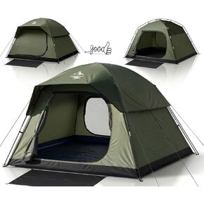 Tent 4 Person Tents for Camping with 2 Doors & Rainfly | Portable Waterproof & Windproof Tents, Large Mesh Ventilation, Easy Setup Family Tent for Camping, Hiking and Backpacking in Saudi Arabia