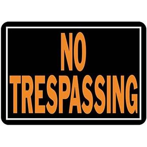 Hy-Ko English No Trespassing Sign Aluminum 9.25 in. H x 14 in. W in Saudi Arabia