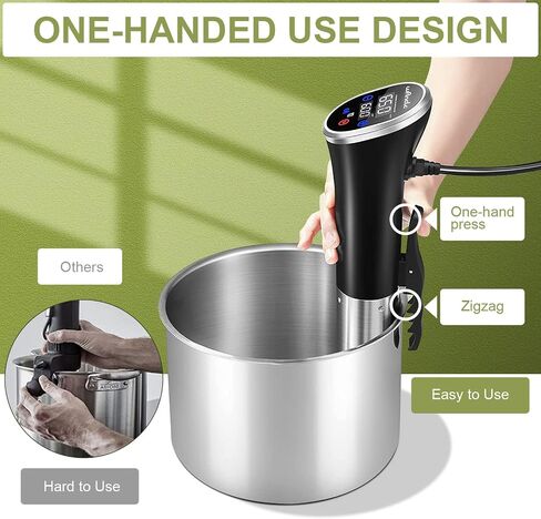 Sous Vide, Wancle Sous Vide Cooker 1100W IPX7 Waterproof Thermal Immersion Circulator With Reservation Function, Easy to store in Saudi Arabia