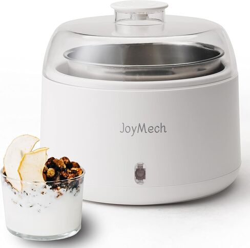 JoyMech Yogurt Maker, Compact Greek Yogurt Maker Machine with Constant Temperature Control, Stainless Steel Container, 1 Quart for Home Organic Yogurt in Kuwait