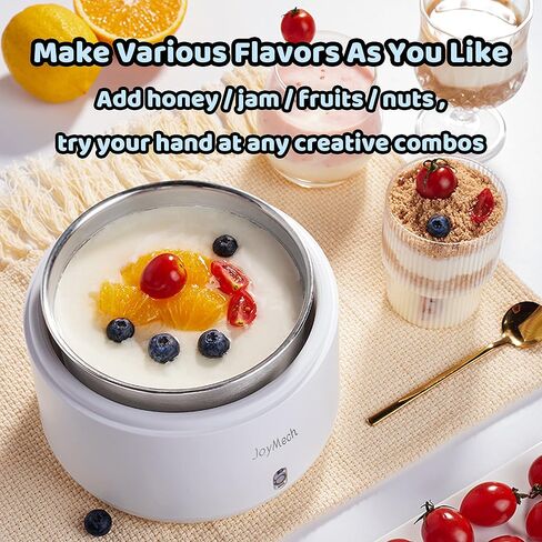 JoyMech Yogurt Maker, Compact Greek Yogurt Maker Machine with Constant Temperature Control, Stainless Steel Container, 1 Quart for Home Organic Yogurt in Kuwait