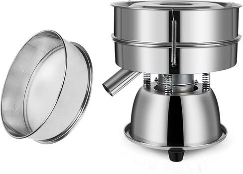 Sidasu Automatic Sieve Shaker Machine,Vibrating Sifter with 10&60 Screens | Electric 110V Sifter Machine for Baking Kitchens,Grain Milling,Herbal Powder,Food Preparation in Saudi Arabia