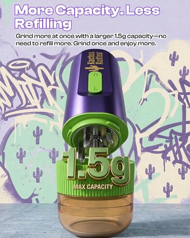 K1 Pro Electric Herb Grinder 1.5g One-Hand Use Spice Mill | Portable & Comapct, USB Rechargeable, 1.5g Capacity, 6N/M High Torque, Modular Design, Easy To Clean, Dual-Direction Grind in Saudi Arabia