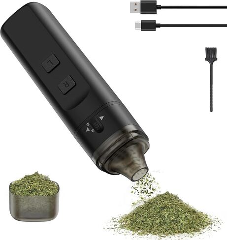 Electric Spice Grinder, Automatic Small Portable Herbal Machine & Spice Mill,USB Rechargeable Grinding Up to 1 Gram(Black) in Saudi Arabia