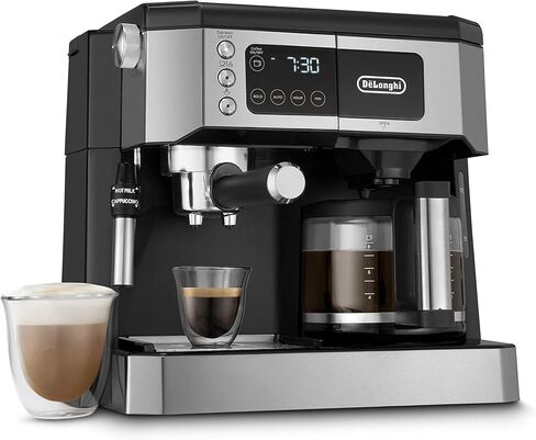 De’Longhi Classic Matte Black Espresso Machine, Easy-to-Use Milk Frother | #1 Worldwide Espresso Machine Maker, Rapid Heat-Up, Preset Single & Double Espresso, Frother, Compact Design in Saudi Arabia