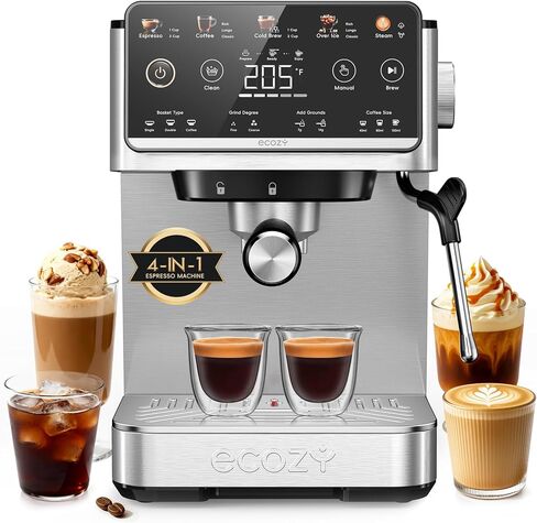 ecozy 12-Cup Drip Coffee Maker with Electric Coffee Grinder Combos | Programmable Coffee Machine with Washable Basket Filter, Auto Shutoff Function, No Drip Pause & Pour, Brezzano DuoSet in Saudi Arabia