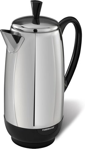 Farberware Electric Coffee Percolator, Stainless Steel Basket, Automatic Keep Warm, No-Drip Spout, 8 Cup in Saudi Arabia