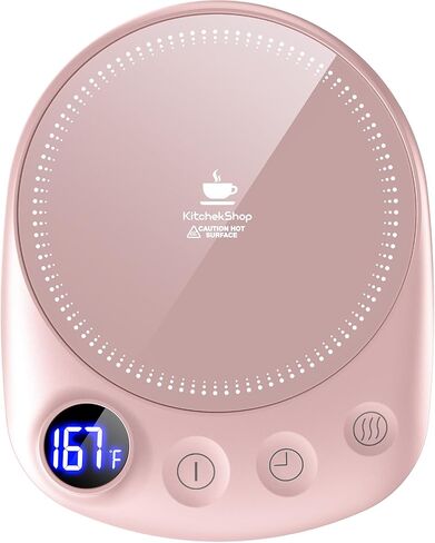 Coffee Mug Warmer-Fastest Heating & Highest Temperature, Coffee Cup Warmer for Desk Auto Shut Off, 4 Temp Settings & 1-12H Timer, Smart Electric Mug & Candle Warmer for Coffee, Tea (Black) in Saudi Arabia
