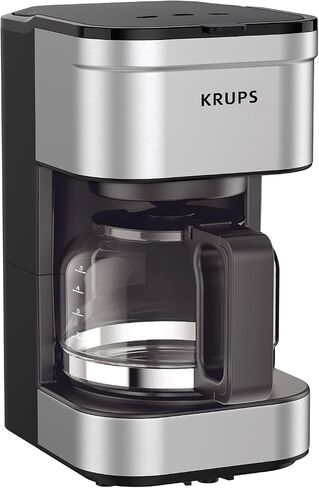 KRUPS Simply Brew Compact 5 Cup Coffee Maker: Stainless Steel Design, Pause & Brew, Keep Warm, Reusable Filter, Drip-Free Carafe in Saudi Arabia