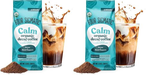 Four Sigmatic Organic Cold Brew Coffee Grounds | Dark Roast, Coarse Grounds with Lion's Mane and Chaga | Cold Brew Mushroom Coffee for Crash-Free Focus | 12 oz Bag in Saudi Arabia