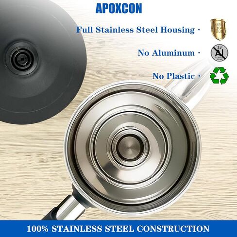 APOXCON Electric Coffee Percolator Stainless Steel Coffee Maker with Clear Brew Progress Tough Glass Knob, Keep Warm & Cordless Serve Classic Coffee Pot - No Aluminum No Plastic Contact (12 Cup) in Saudi Arabia