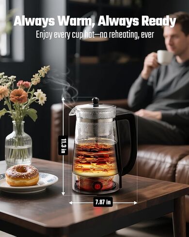 KIDISLE 10-Cup Electric Percolator Coffee Pot, Glass Percolator Coffee Maker with Borosilicate Carafe, Stainless Steel Filter Basket, 1000W in Saudi Arabia